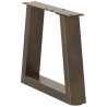 Pieds de table à manger forme V 2 pcs acier naturel acier 