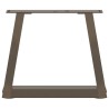 Pieds de table à manger forme V 2 pcs acier naturel acier 