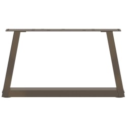 Pieds de table à manger forme V 2 pcs acier naturel acier 