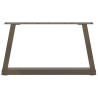 Pieds de table à manger forme V 2 pcs acier naturel acier 