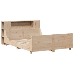Cadre de lit sans matelas 140x190 cm bois de pin massif 