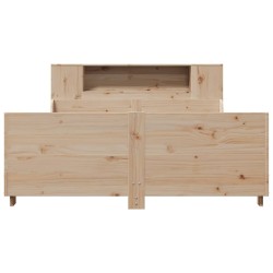 Cadre de lit sans matelas 140x190 cm bois de pin massif 