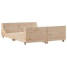Cadre de lit sans matelas 140x190 cm bois de pin massif 