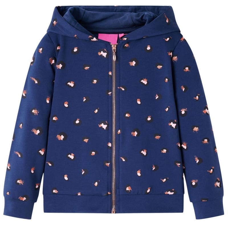 Sweatshirt à capuche pour enfants bleu marine 140 