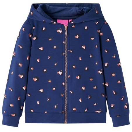 Sweatshirt à capuche pour enfants bleu marine 140 