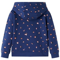 Sweatshirt à capuche pour enfants bleu marine 140 