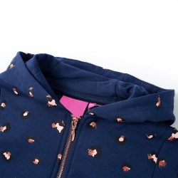 Sweatshirt à capuche pour enfants bleu marine 140 