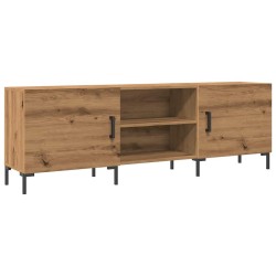 Meuble TV chêne artisanal 150x30x50 cm bois d'ingénierie 