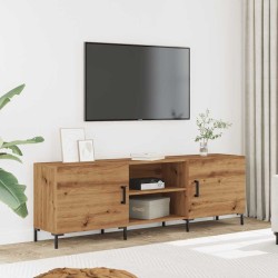 Meuble TV chêne artisanal 150x30x50 cm bois d'ingénierie 