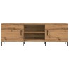 Meuble TV chêne artisanal 150x30x50 cm bois d'ingénierie 