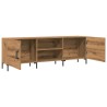 Meuble TV chêne artisanal 150x30x50 cm bois d'ingénierie 
