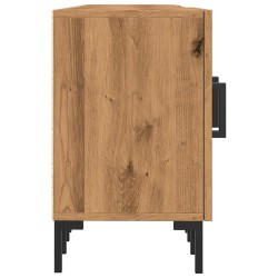 Meuble TV chêne artisanal 150x30x50 cm bois d'ingénierie 