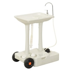 Support de lave-mains de camping et réservoir d'eau à roulettes 
