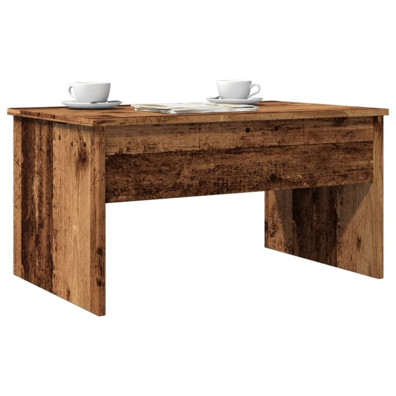 Table basse vieux bois 80x50,5x41,5 cm bois d'ingénierie 
