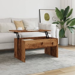 Table basse vieux bois 80x50,5x41,5 cm bois d'ingénierie 