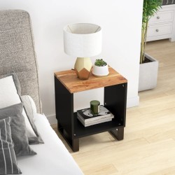 Table basse 40x31x46 cm Bois d'acacia solide et d'ingénierie 