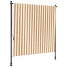 Store roulant d'extérieur orange et blanc 200x270cm tissu acier 