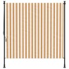 Store roulant d'extérieur orange et blanc 200x270cm tissu acier 