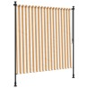 Store roulant d'extérieur orange et blanc 200x270cm tissu acier 