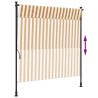 Store roulant d'extérieur orange et blanc 200x270cm tissu acier 