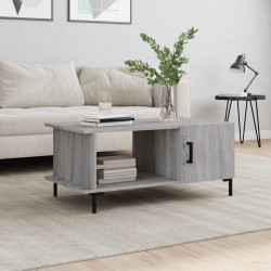 Table basse sonoma gris 90x50x40 cm bois d'ingénierie 