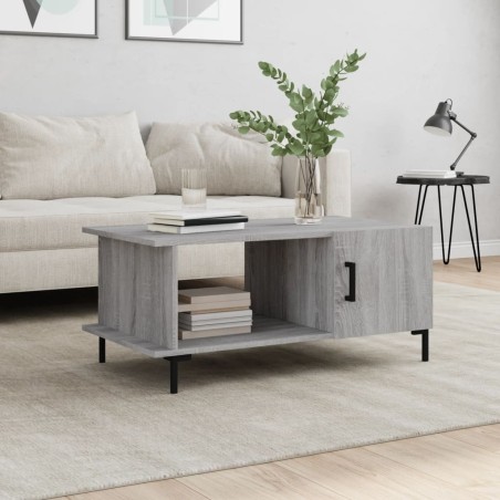Table basse sonoma gris 90x50x40 cm bois d'ingénierie 