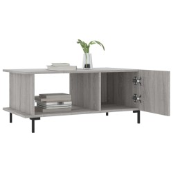 Table basse sonoma gris 90x50x40 cm bois d'ingénierie 