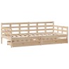 Lit de jour avec tiroirs sans matelas 90x190 cm bois massif 