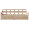 Lit de jour avec tiroirs sans matelas 90x190 cm bois massif 