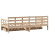 Lit de jour avec tiroirs sans matelas 90x190 cm bois massif 