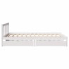 Cadre de lit sans matelas blanc 120x190 cm bois de pin massif 