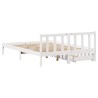 Cadre de lit sans matelas blanc 120x190 cm bois de pin massif 