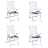 Coussins de chaise de jardin lot de 4 40x40x3 cm 