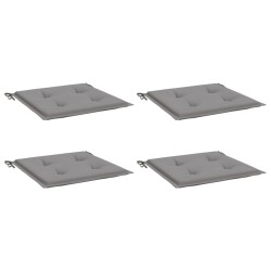 Coussins de chaise jardin lot de 4 gris 50x50x3 cm tissu oxford 