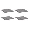 Coussins de chaise jardin lot de 4 gris 50x50x3 cm tissu oxford 