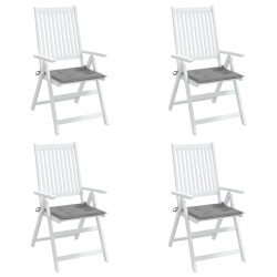 Coussins de chaise jardin lot de 4 gris 50x50x3 cm tissu oxford 