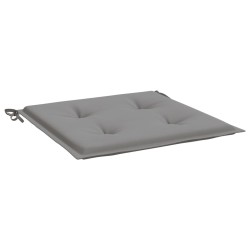 Coussins de chaise jardin lot de 4 gris 50x50x3 cm tissu oxford 
