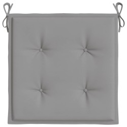Coussins de chaise jardin lot de 4 gris 50x50x3 cm tissu oxford 
