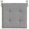 Coussins de chaise jardin lot de 4 gris 50x50x3 cm tissu oxford 