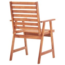 Chaises à manger d'extérieur lot de 2 Bois d'acacia massif 
