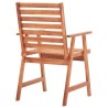 Chaises à manger d'extérieur lot de 2 Bois d'acacia massif 