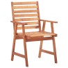 Chaises à manger d'extérieur lot de 3 et coussins Acacia massif 