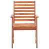 Chaises à manger d'extérieur lot de 3 et coussins Acacia massif 