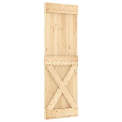 Porte coulissante et kit de quincaillerie 70x210 cm pin massif 