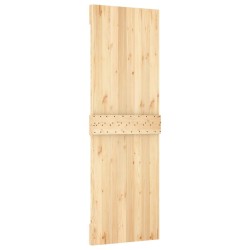 Porte coulissante et kit de quincaillerie 70x210 cm pin massif 