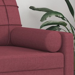 Coussins décoratifs lot de 2 Rouge bordeaux Ø15x50 cm Tissu 