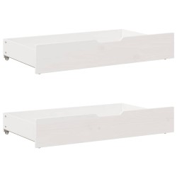 Cadre de lit sans matelas blanc 135x190 cm bois de pin massif 