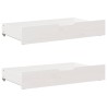 Cadre de lit sans matelas blanc 135x190 cm bois de pin massif 