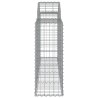 Paniers à gabions arqués 5 pcs 200x30x80/100 cm Fer galvanisé 