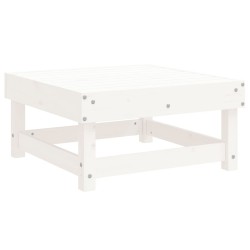 Salon de jardin 4 pcs blanc bois de pin massif 